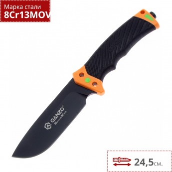 Нож GANZO G8012V2-OR c паракордом