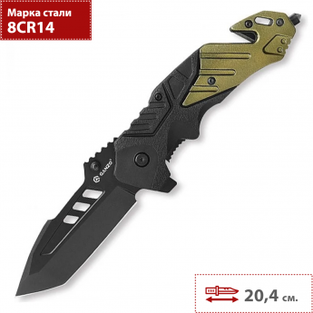Нож складной GANZO G629-GR черный/оливковый Нож складной GANZO G629-GR черный/оливковый