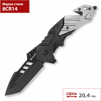 Нож складной GANZO G629-GY черный/серый Нож складной GANZO G629-GY черный/серый