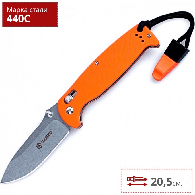 Нож GANZO G7412-OR-WS